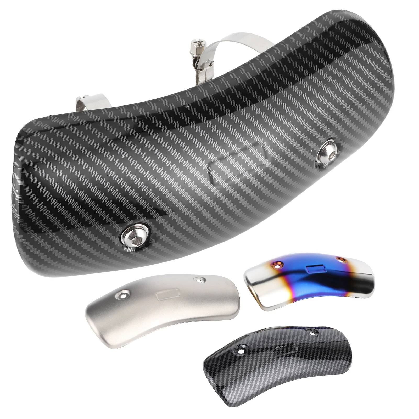 Scudo termico per tubo centrale di scarico per motocicli Protezioni in acciaio inossidabile Copertura Accessori universali per la modifica del motociclo