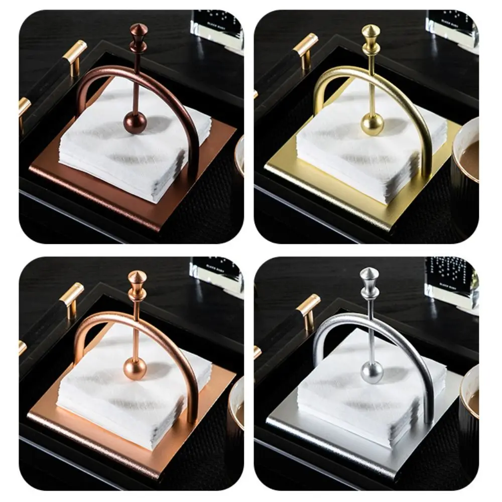 

Ретро-квадратный держатель для салфеток в европейском стиле, алюминиевая подставка для салфеток, гладкий, легкий, роскошный органайзер для хранения салфеток