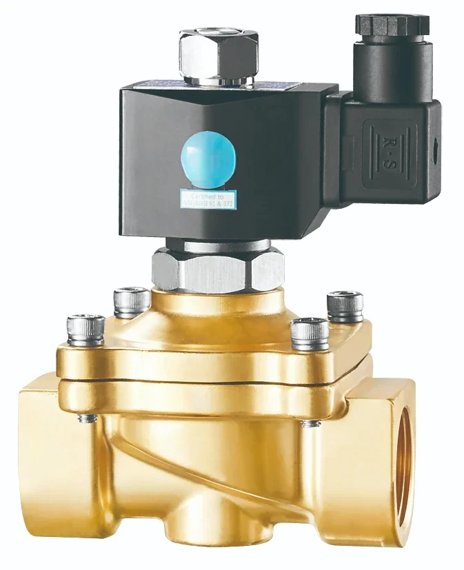 certified lead free brass direct acting solenoid valve 1/8'-2' AC220V DC24V  Normally open type