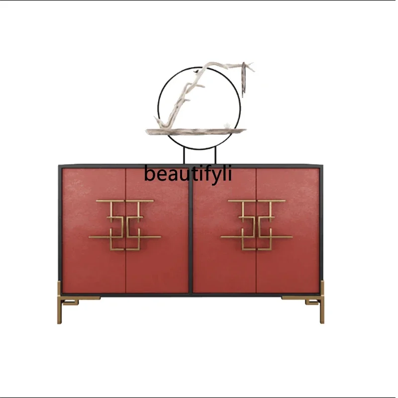 

New Chinese style, simple and modern partition decorative cabinet Zen living room home dining side shoe cabinet entrance table