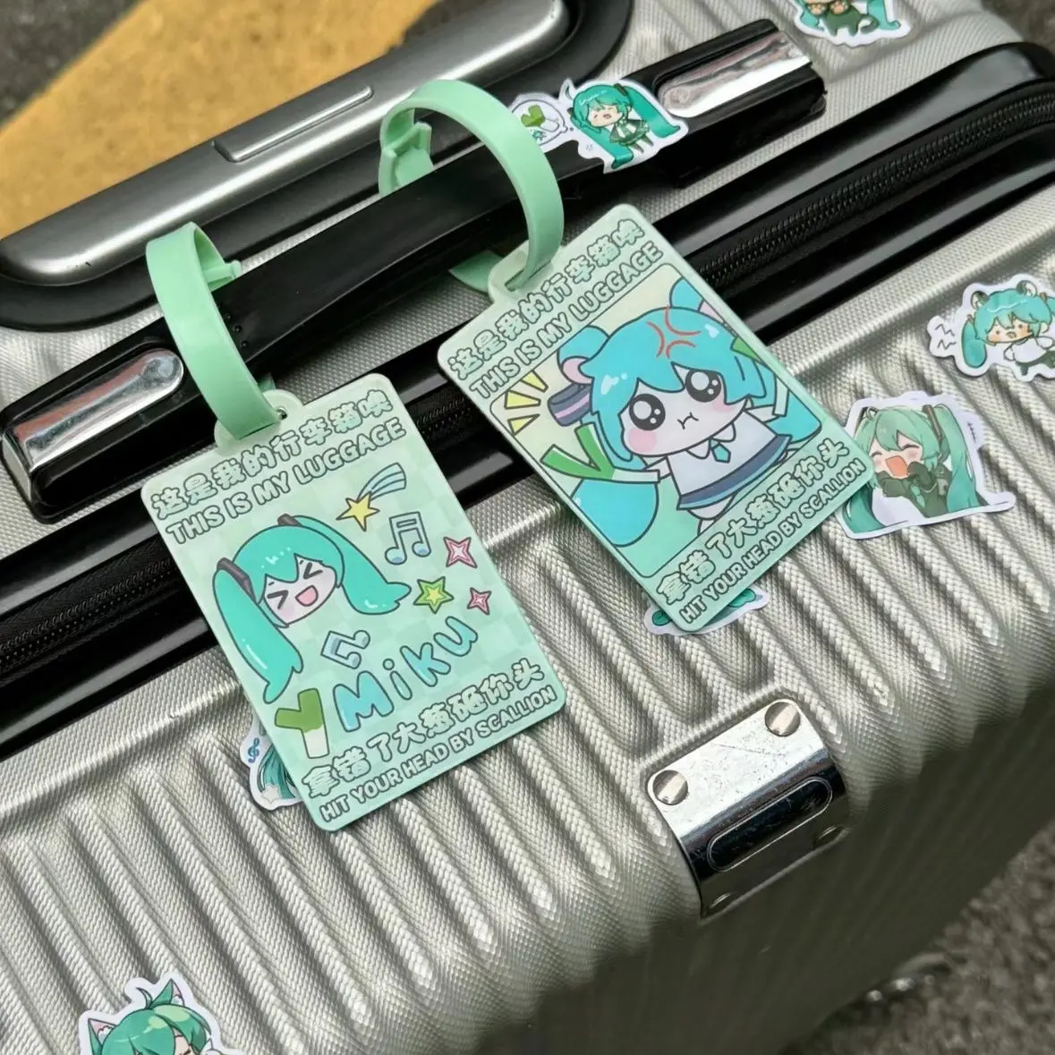 Hatsune Miku Luggage Tag Hatsune Miku Project Diva Anime Peripheral Cute Originality Unique Schoolbag Trunk Pendant Ornaments