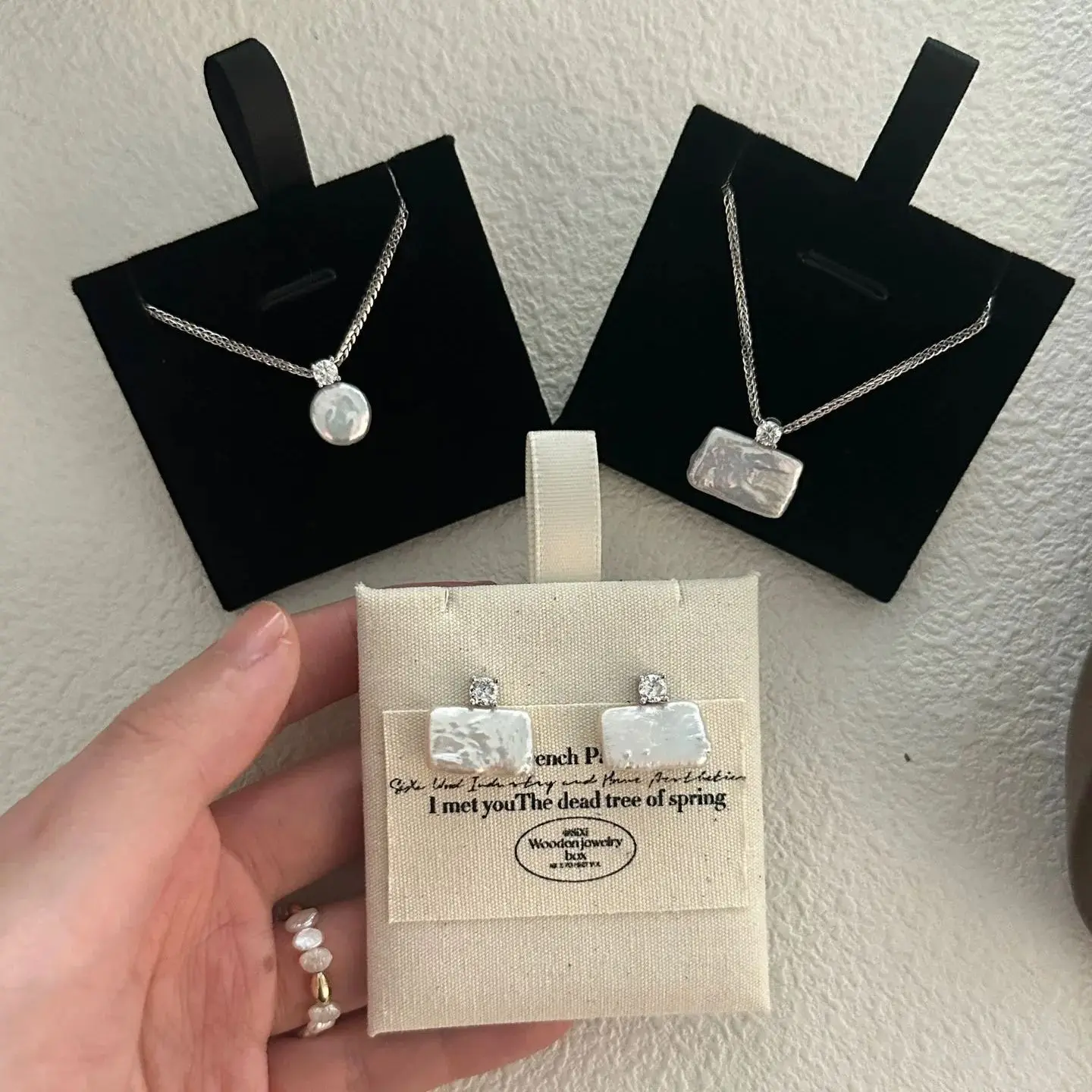 

Natural Freshwater Pearls Baroque Shape Necklace&Earring With 925 Silver Chain Fashion Fine Jewelry Christmas Gifts for Women