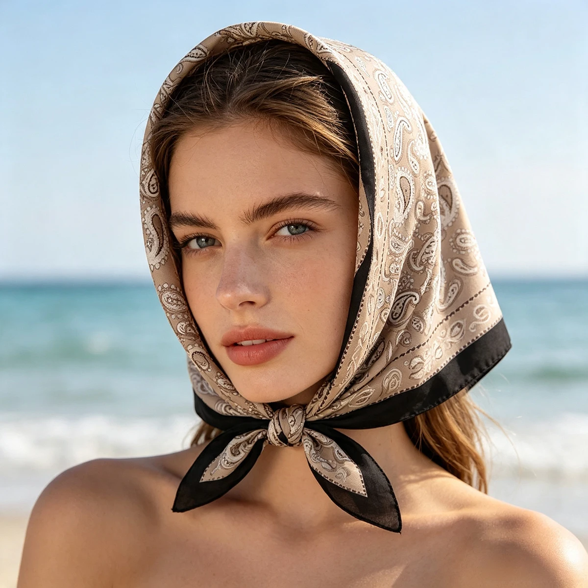 Luxury 70x70cm Cashew Square S - Ascot Neck Scarf review and price