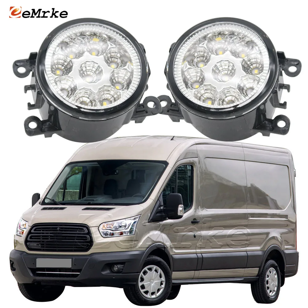 

Pack of 2 9-Pieces Led Fog Lamp PTF Car Fog Lights DRL for Ford Transit IV MK4 2014 2015 2016 2017 2018 Pre-facelift