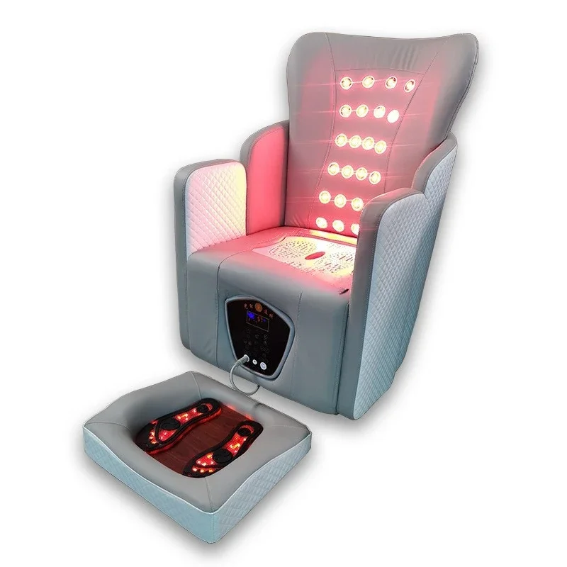 

Red Light Wave Moxibustion Fumigation Instrument with Backrest Sitting Smoked Stool Massage Moxibustion Device