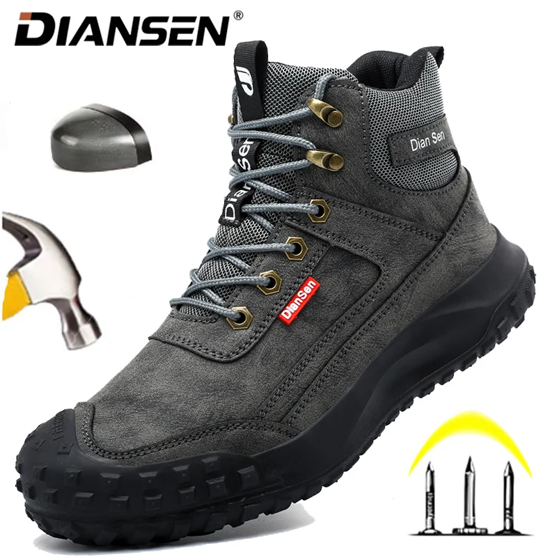 

Мужские защитные рабочие ботинки со стальным носком, противоударные, износостойкие, с защитой от проколов, модные ботинки для кузнечных мастерских