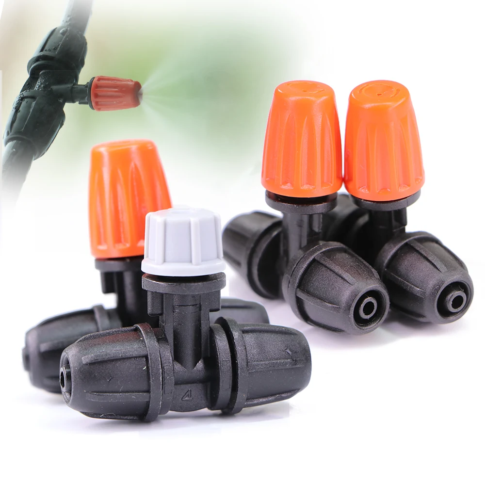 15PCS 1/4 "Tuin Slang Verneveling Nozzle met Slot Cap voor Kas 4/7mm Slang irrigatie Sprinkler Voorkomen Buizen Slip Sproeier