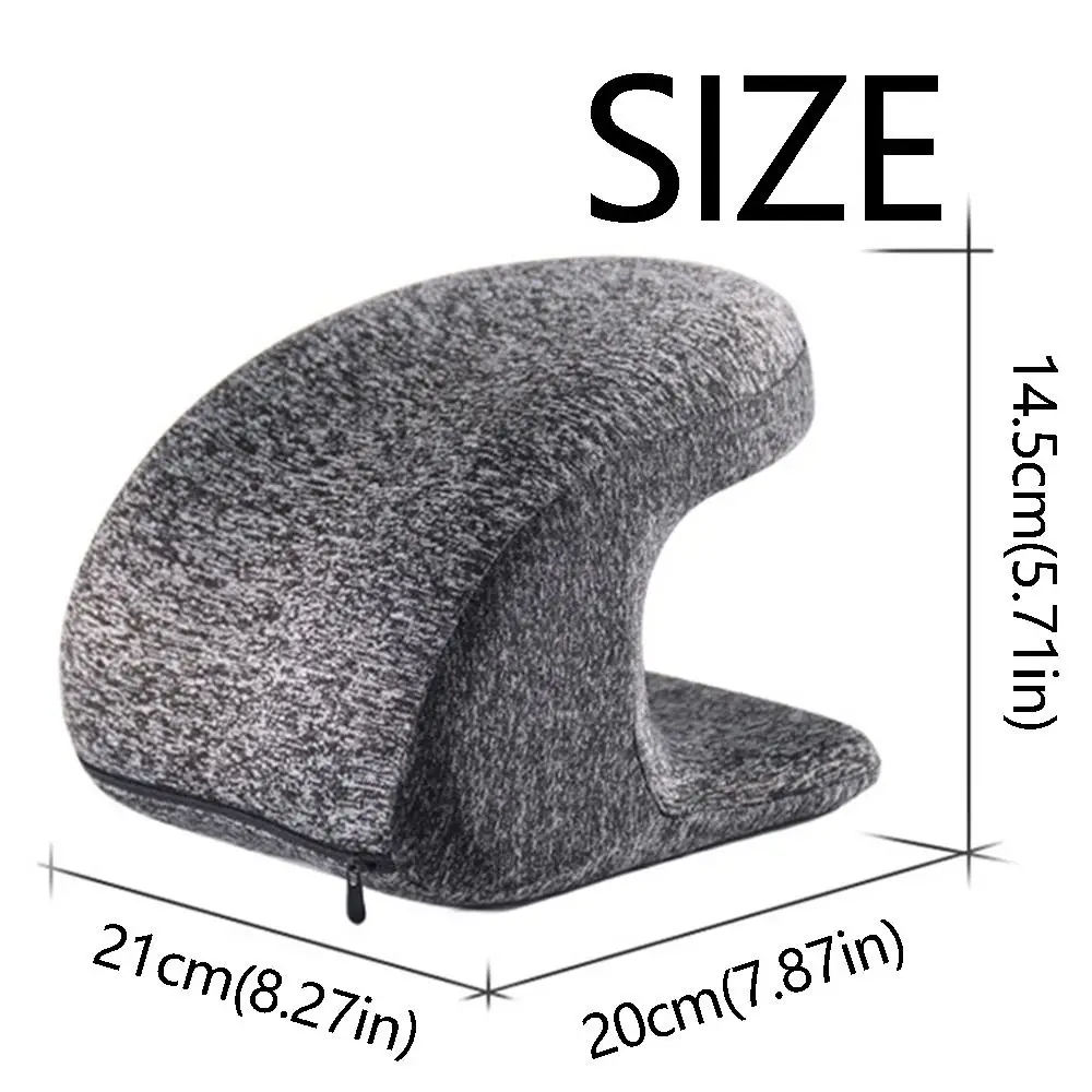 وسادة نوم محمولة قيلولة خفيفة الوزن ومريحة وسادة انتعاش بطيء ناعمة للوجه أسفل وسادة مكتب للسفر #5