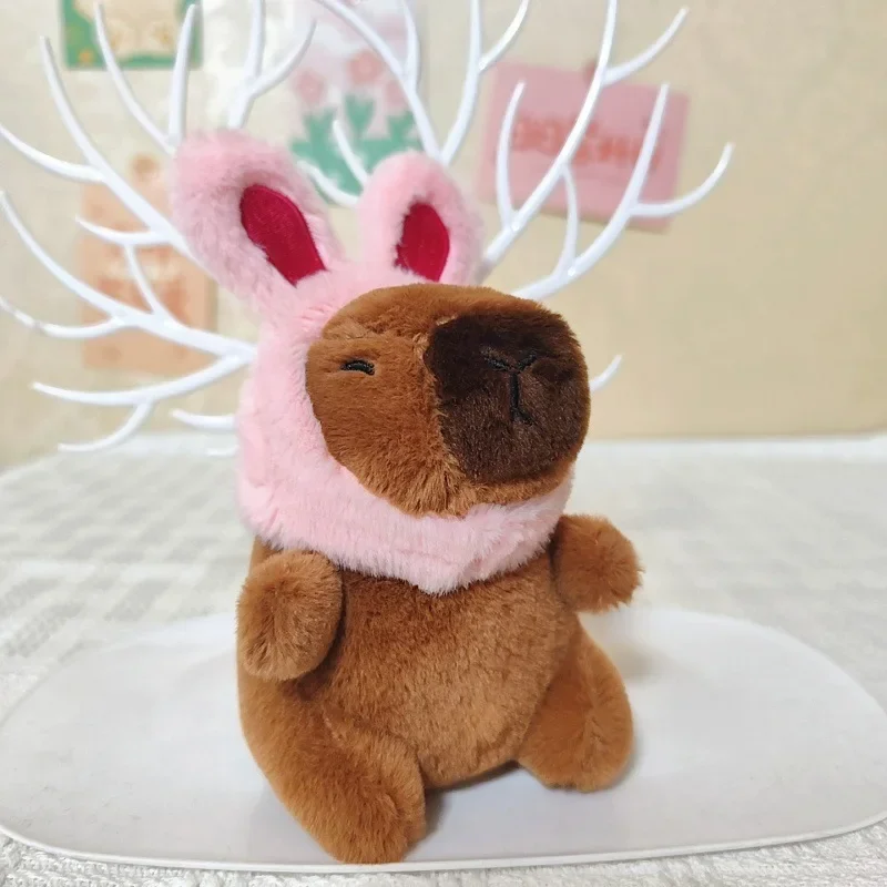 1-20PCS Band Kapybara Peluche Ciondolo bambola Pasqua Simpatico coniglietto Capibara Portachiavi Borsa Fascino Regalo di compleanno per le vacanze dei bambini