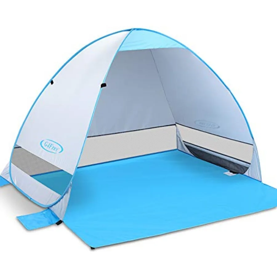 

Large Pop up Beach Tent for 3-4 Person, UPF 50+ Automatic Sun Shelter Canopy Portable Outdoor Cabana Sun Umbrella