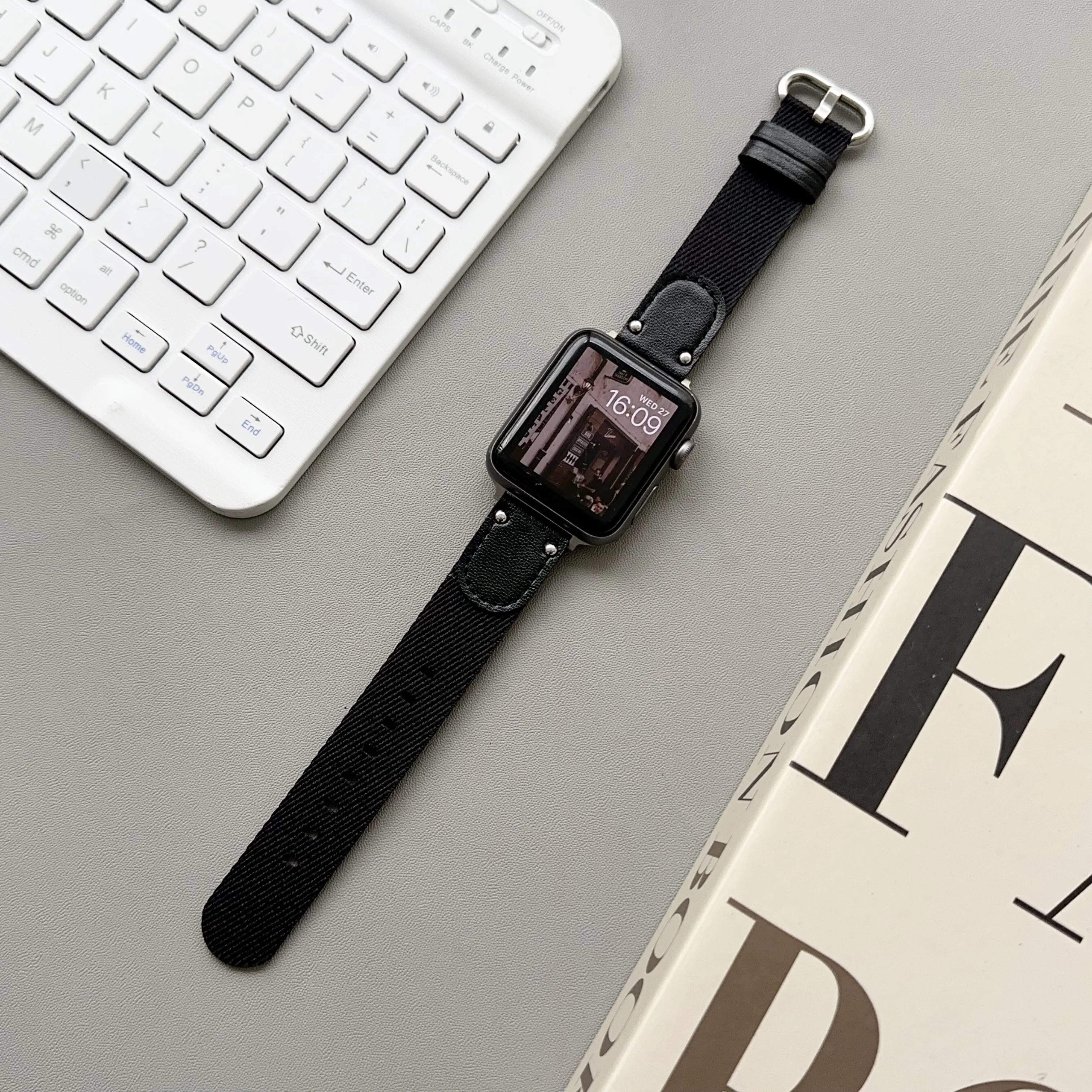 14mm 18mm Watch Band for Samsung watch Fit3 Huawei GT4 41mm for Apple iwatch s9 S8 S7 SE Replacement Sport Canvas Watch Strap