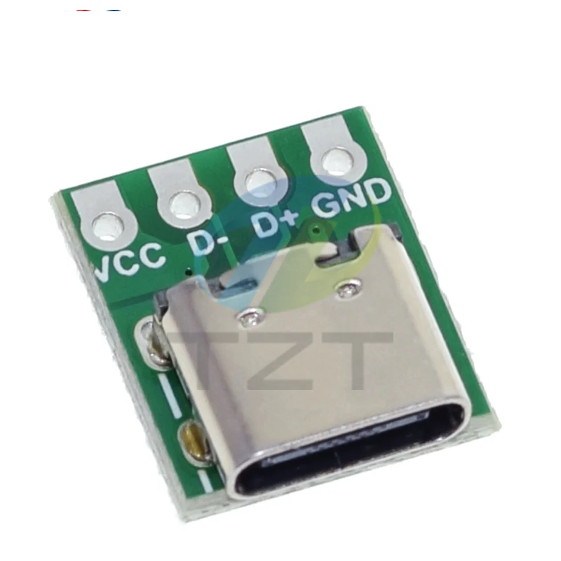 1/5/10Pcs USB 3.1 Type C Connector 16 Pin Test PCB Board Adapter 16P Connector Socket for Data Line Wire Cable Transfer