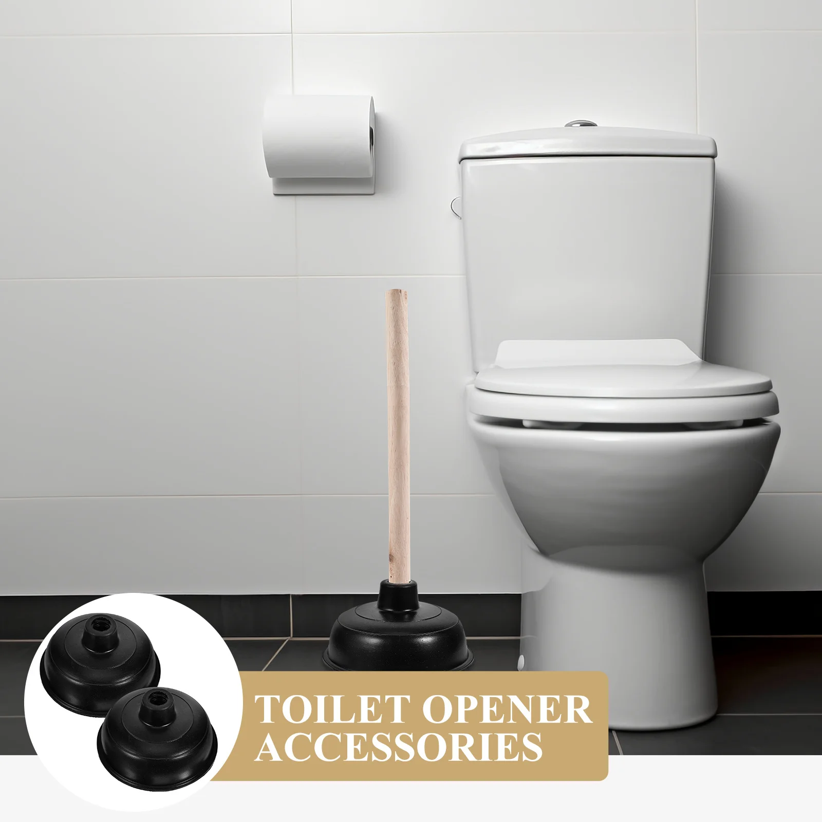 

2Pcs Rubber Plunger Replacement Force Cup Heads Toilet Plunger Cup Parts Replaceable Force Cups Small Household Bathroom