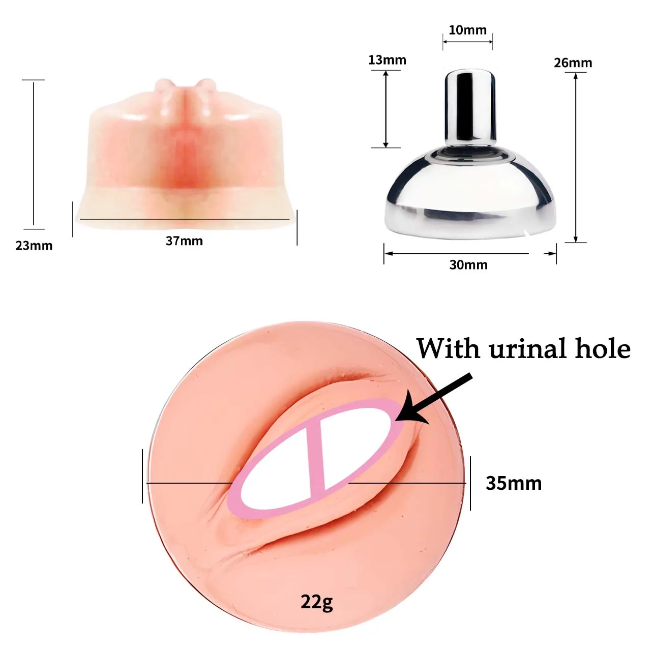 HigherQuality Simulation Vagina Sissy Chastity Device with Urinal Tray Stainless Steel Chastity Belt Male Erect Denial Cock Cage