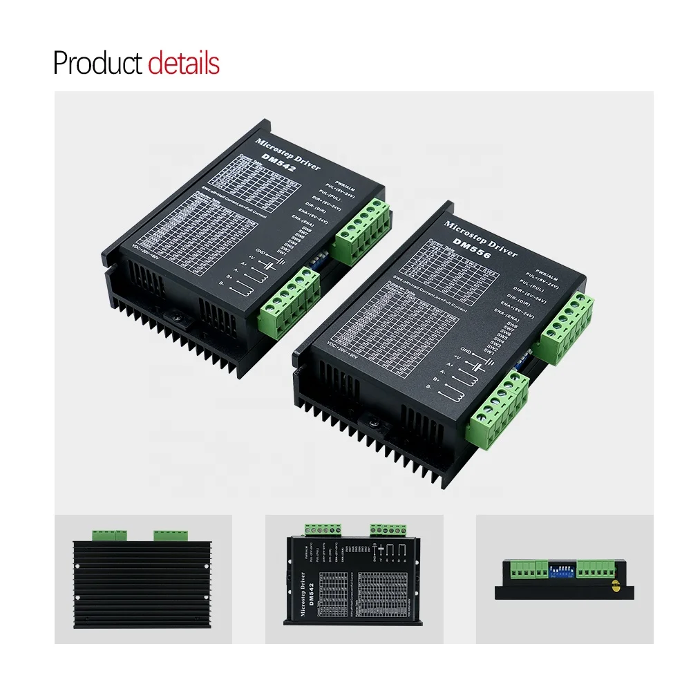 HLTNC Low Noiselow Two Phase Digital Stepper Driver Dc Motor Driver DM556 for  Nema23 57 Motor for CNC Router