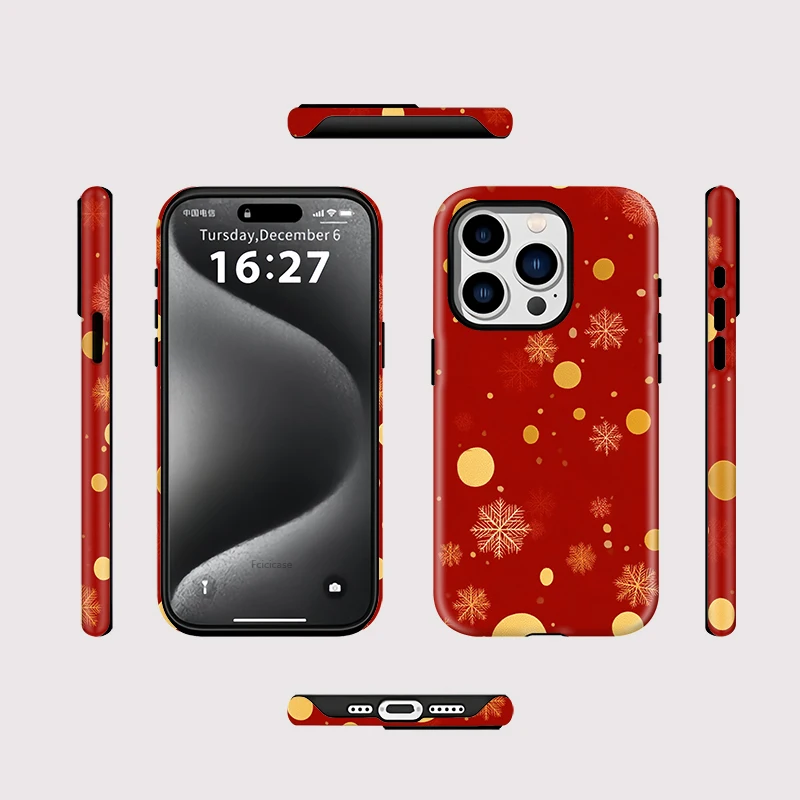 Fcicicase For iPhone 16 17 Pro Max Snowflake For Magsafe Phone Case For iPhone 17 16 15 14 13 12 11 Pro Max Plus Magnetic Cover