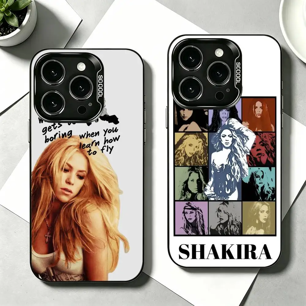 Funda para Teléfono Hot Singer S-Shakira Dai Dai para iPhone 17, 16, 15, 14, 13, 12, 11 Plus, Pro Max, XS, Cubierta Colorida Plateada y Negra