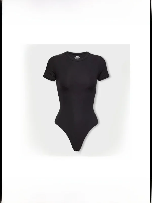 Kardaian Jennie Slim Fit Bla ort Sve Mono de algodón puro para mujer Base irt Cómoda camiseta de tubo recto para ir al trabajo