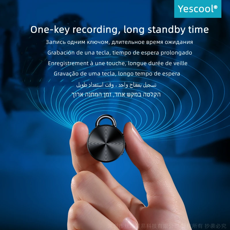 Mini dictáfono profesional C2 HD, reproductor de grabadora de Audio Digital activado por voz, seguridad para niños, Stealth, clase de reunión, Conferencia Rec