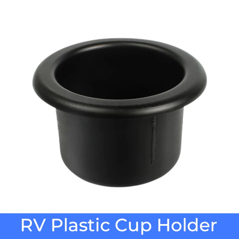 Soporte de plástico para bebidas de agua de coche, accesorio de montaje empotrado para coche, caravana, barco, remolque, Interior, negro