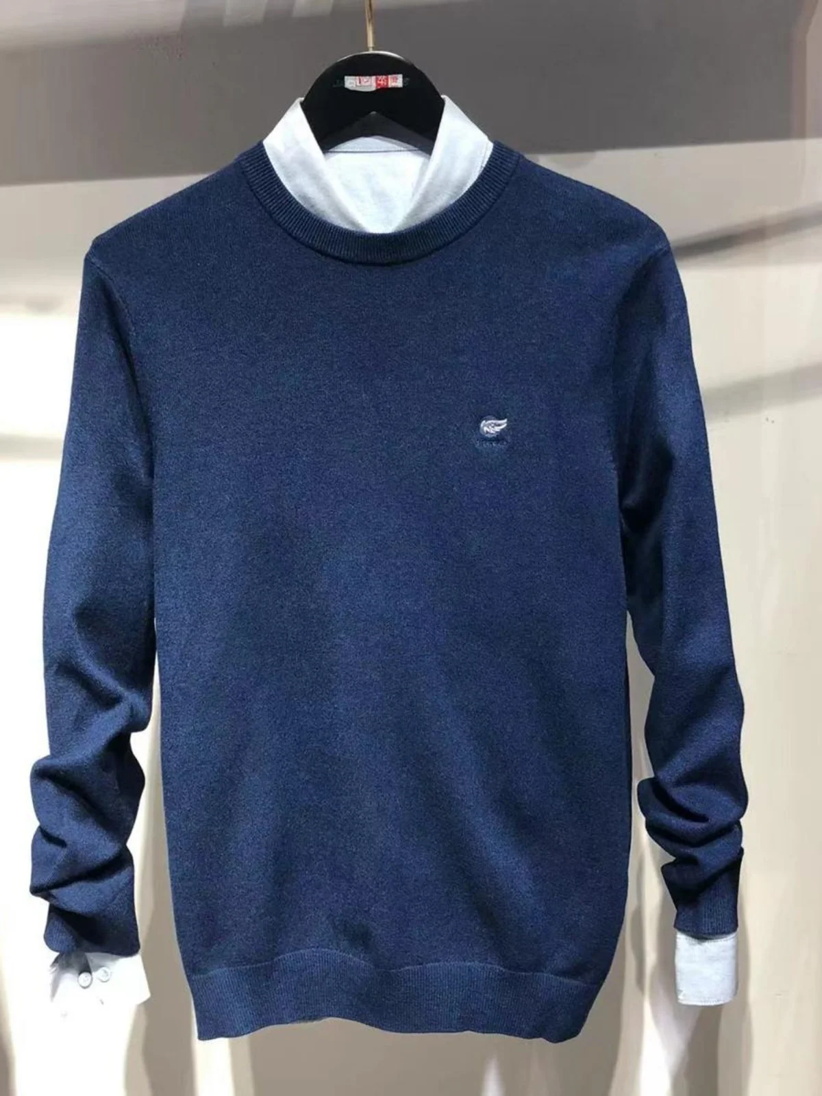 

Modilo Мужской вязаный свитер осень-зима Thiened Wool Blend Slim Fit круглый Ne Youthful Sle Повседневная одежда Long Sve