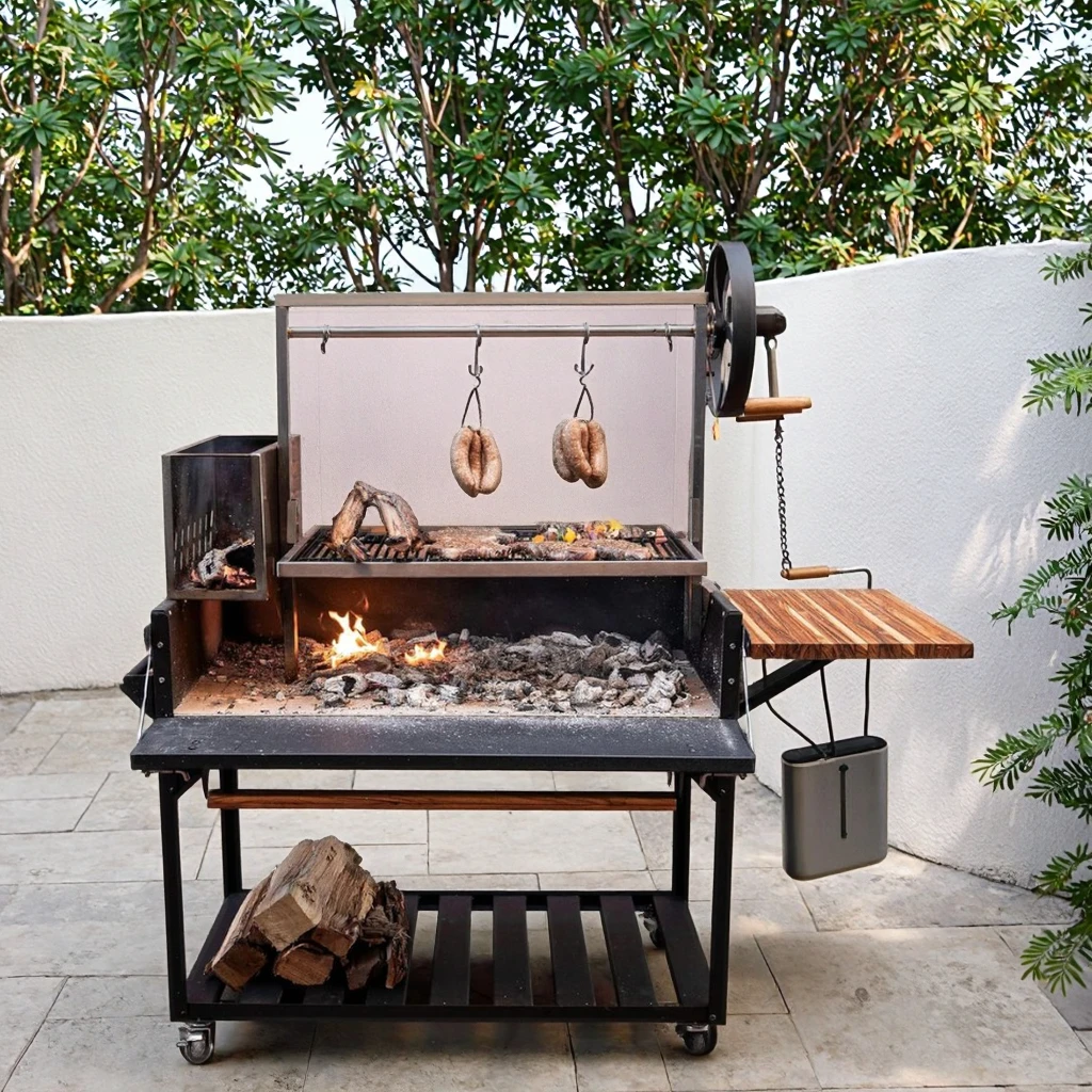 Camp Grill Portable Folding - Parrilla de Carbón Portátil de Acero