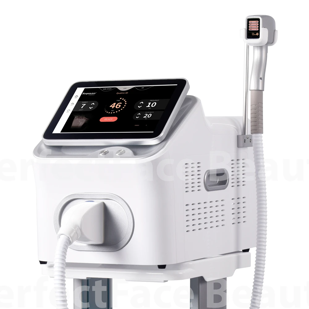 2000W 808 Diode Hair Removal Laser Machine 755 808 1064nm Three Wavelength Ice Platinum Titanium Painless Hair Removal Equipment