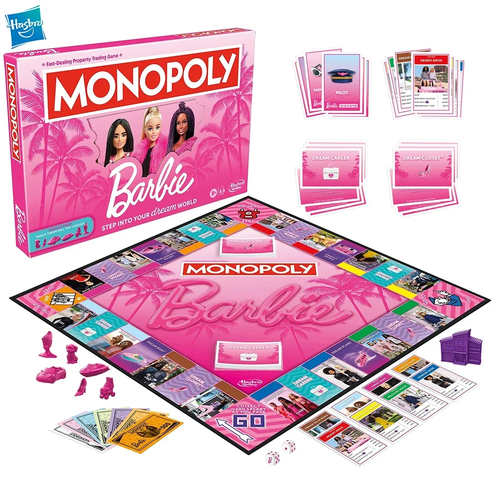 Domio neu [auf Lager] original hasbro Co-Branded Barbie Monopol Spiel Sammelkarten Mädchen Geburtstags geschenk Spielzeug