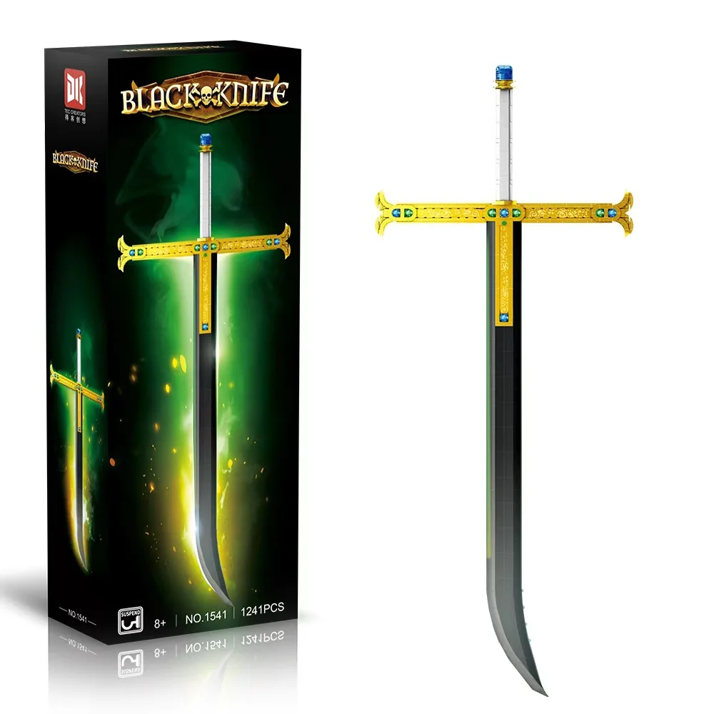 

Black Sword Building Block World's Greatest Swordsman Marine Hunter Weapoon Darksaber Model Ornaments Assembly Toy Kid Xmas Gift