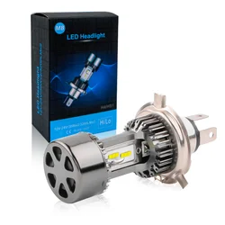 Motorcycle Headlamp H4LED headlight Bulb CSP CHIP White LED H4 HB2 Car Lamp With fan
