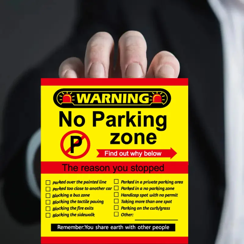 50 carte di parcheggio cattive, nessun parcheggio, divertenti carte di viololazione di parcheggio umoristiche in cartone con motivi multi-violazione, avvisa la carta