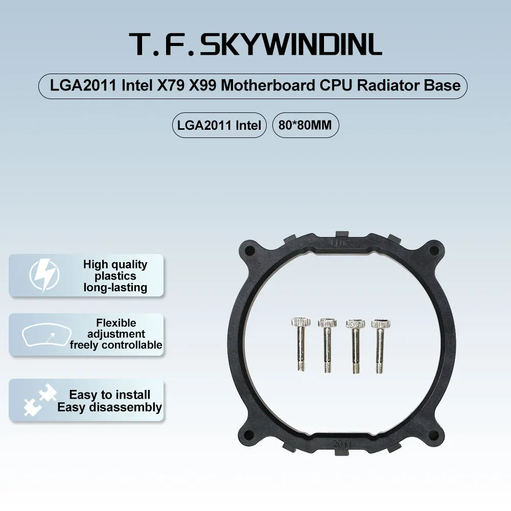 

2025 New Round LGA2011 Base Bracket for X99 X79 Motherboard CPU Radiator Fixed Socket with Screws for Computer Base