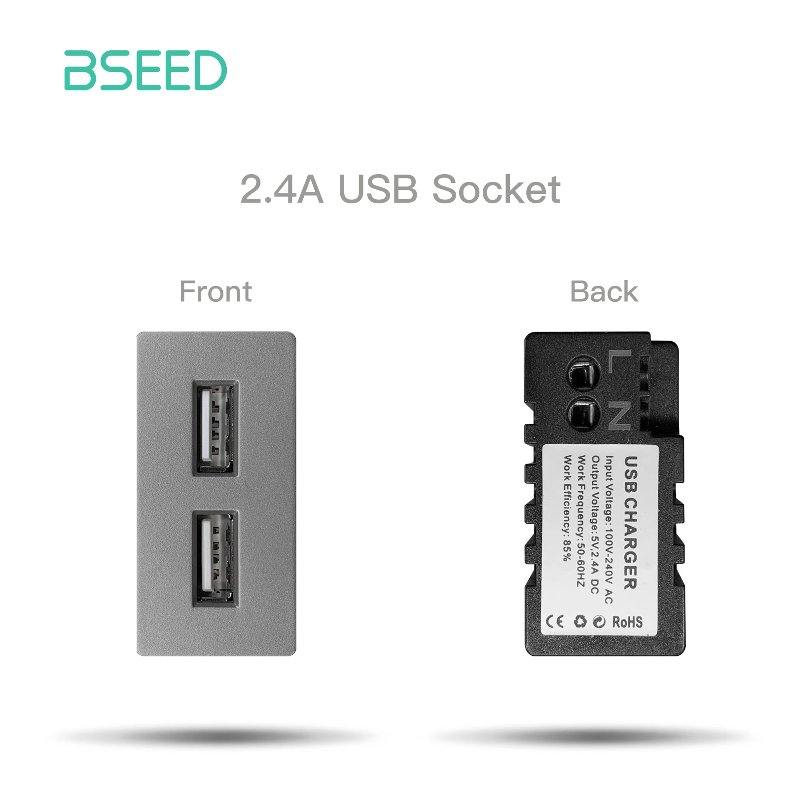 BSEED Stopcontact Internet Cat6 Onderdelen Kunststof frame USB Type-C Oplaadpoort TV HDMI-interface DIY Functie Onderdeel Gratis combinatie