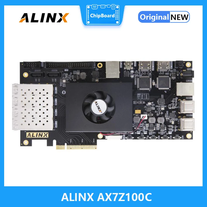 

ALINX AX7Z100C: XILINX Zynq-7000 SoC XC7Z100 ARM 7100 FPGA Board SoMs PCIE Accelerator Card SFP 8G eMMC