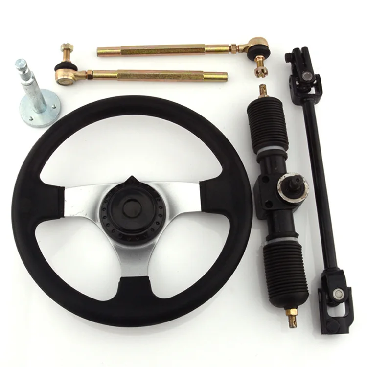 Beach Bike Kart Steering Gear Assembly Steering Wheel Steering Ball Tie Rod Kit Steering System Assembly