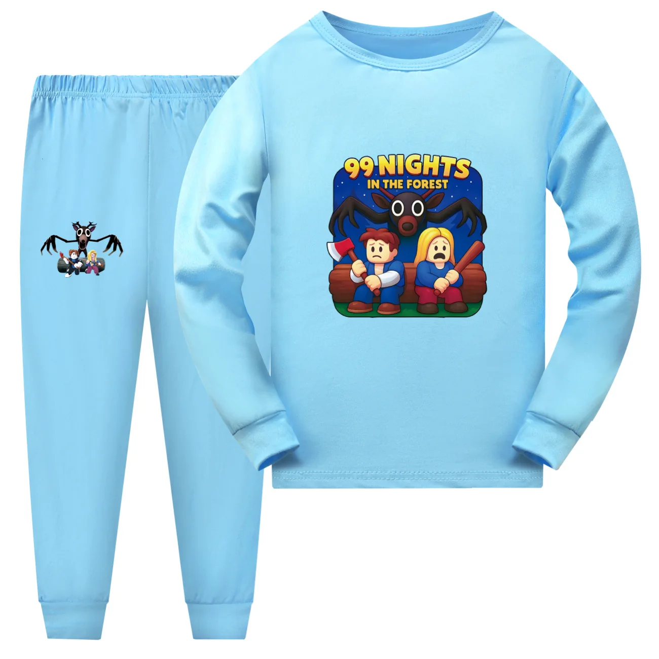 99 NIGHTS IN THE FOREST Clothes Kids Long Sleeve+Trousers 2pcs Set Baby Girls Long Sleeve Pajama Sets autumn Leisure Sleepwear
