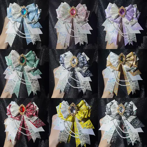 1Pc Cute Bow Tie, 12 Colors, Handmade DIY Finished Product, Anime Lolita Cosplay, Comic Con Decoration, Celebrity Support Decoration, Pin Bow Tie