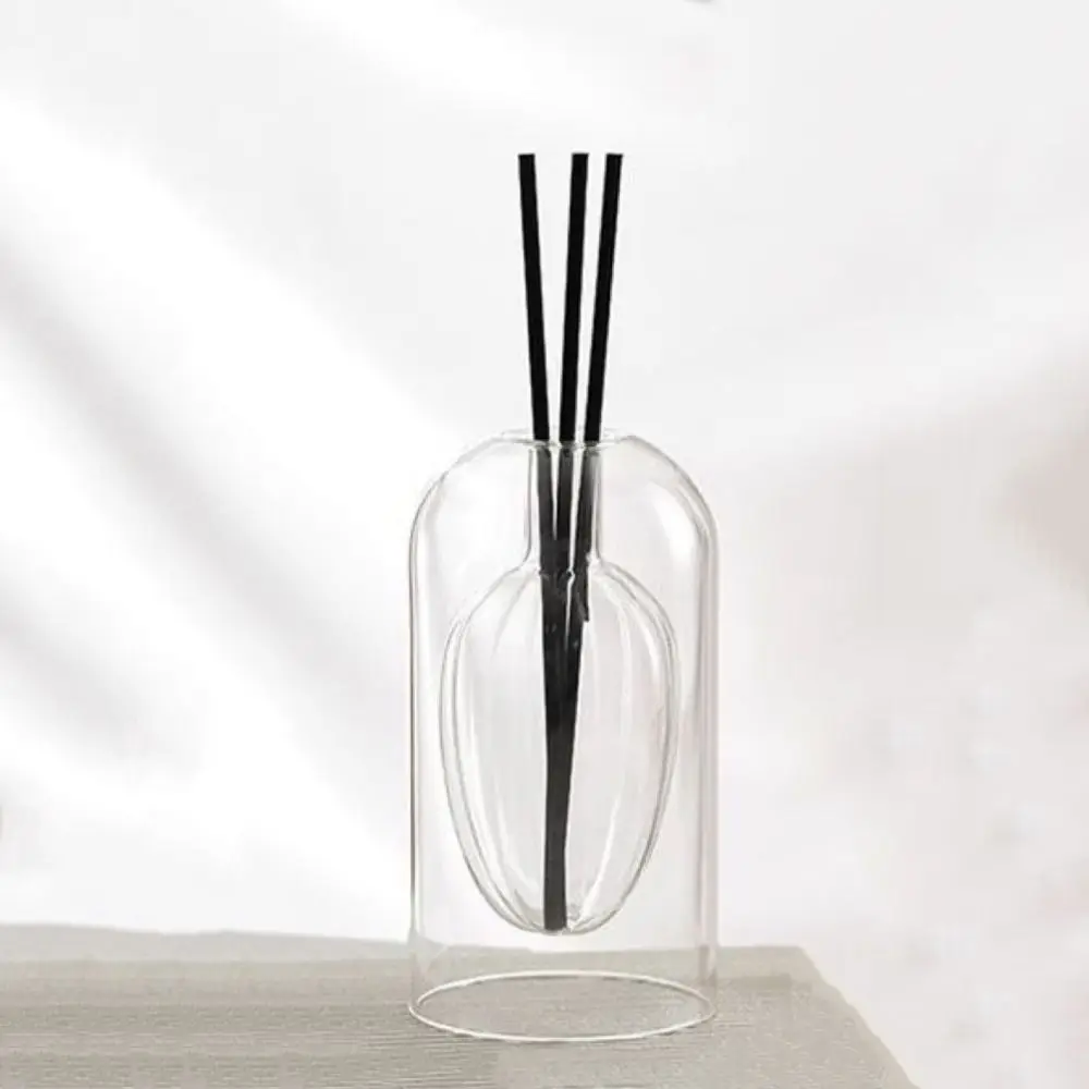 Creative Aromatherapy Diffuser Bottle Minimalism 130/200ML Glass Essential Oil Diffuser Exquisite with Diffusers Sticks