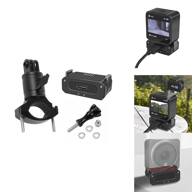 

For DJI Action2 Accessories Osmo Spirit Eye Camera Magnetic Folding Dual Interface Rechargeable Base