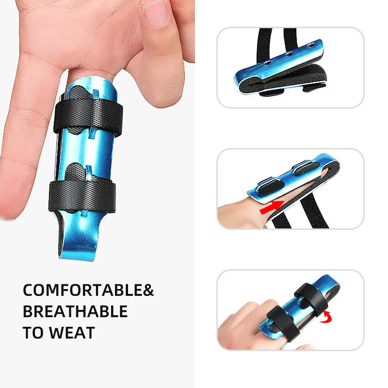 Finger Splint Support Trigger Mallet Finger Wraps Adjustable Finger Sleeves Sports Basketball Volleyball Tennis Baseball