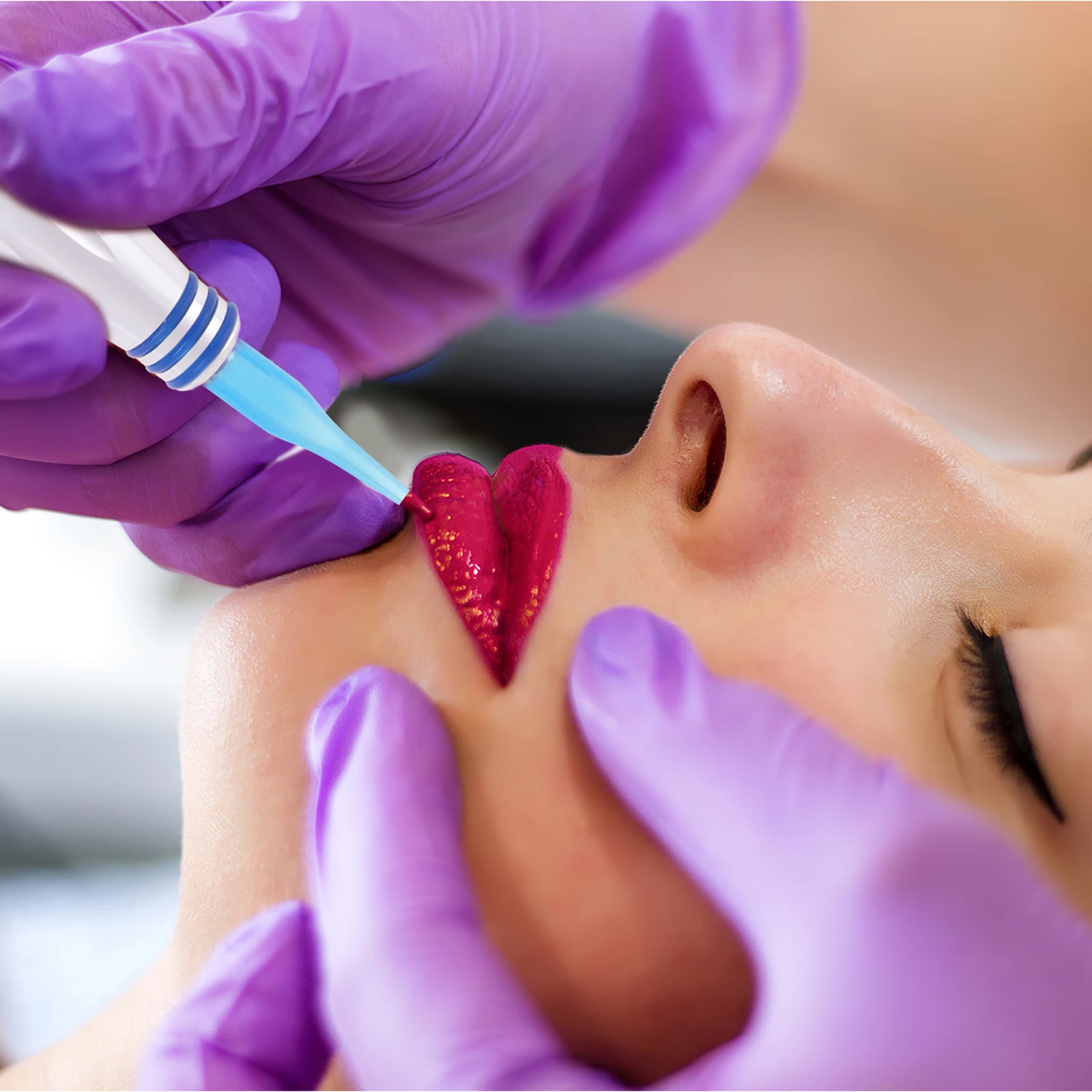 

100pcs Plastic Tattoos Tips Tattooing Needle Nozzles Disposable Tips For Tattooing Supplies Durable Ink Tubes Curve Slope Design