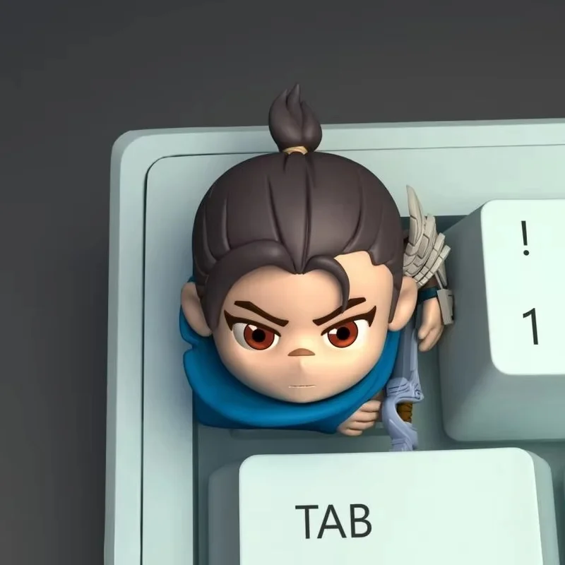 New Yasuo Viego Jinx Ahri Ashe Zeri Seraphine Caitlyn Kiramman Peripheral Keycaps Personalized Decoration Of Mechanical Keyboard