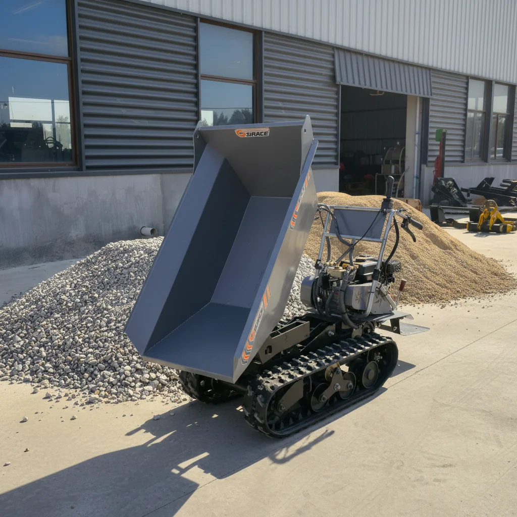 

500kg Mini Hydraulic Crawler Dumper 15HP Engine Powered Track Site Work Dumper