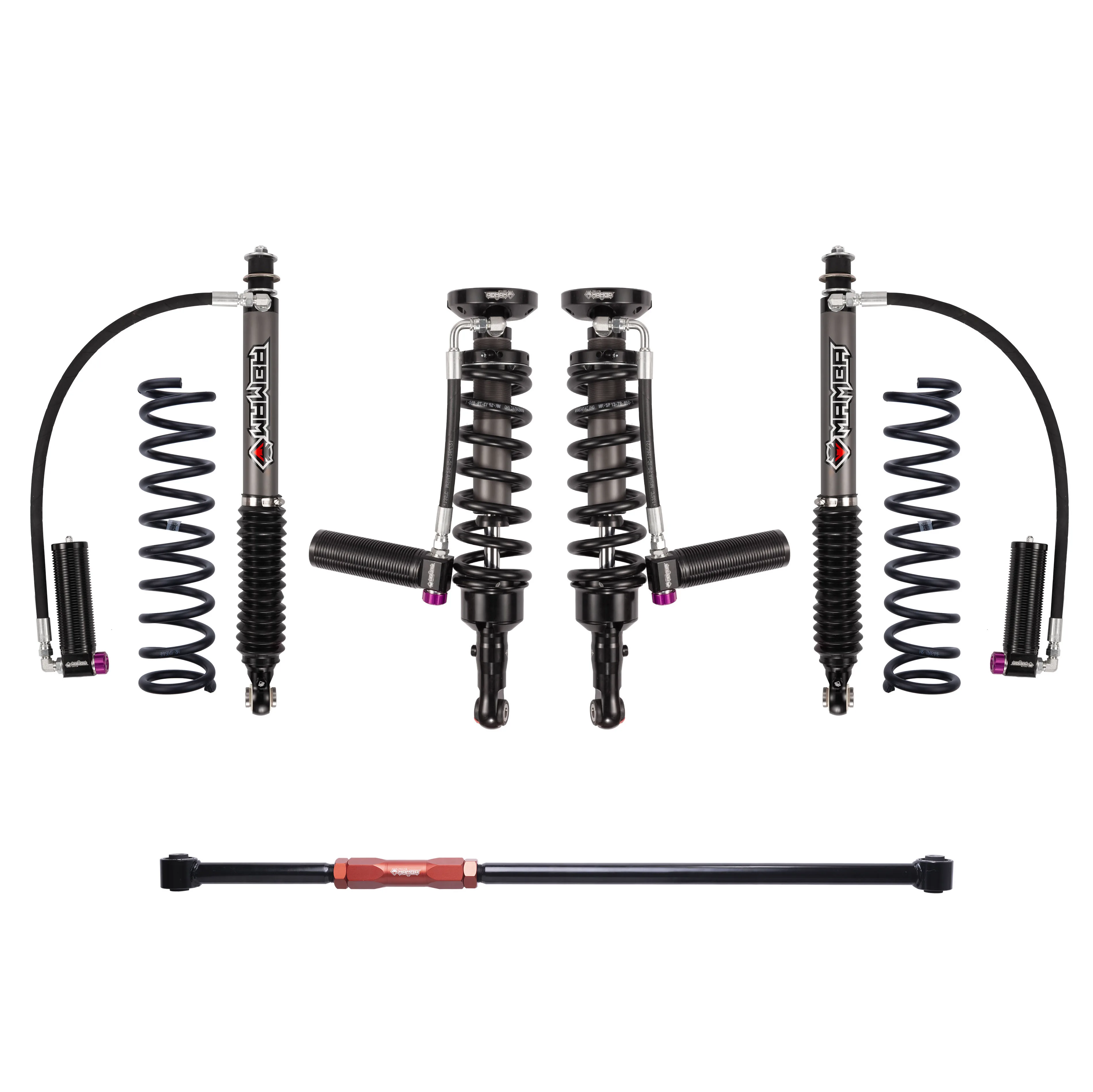 

For Toyota prado 90 95 Monotube 2.0 remote reservoir adjustable shock absorbers 2 inches lift off-road suspension kit