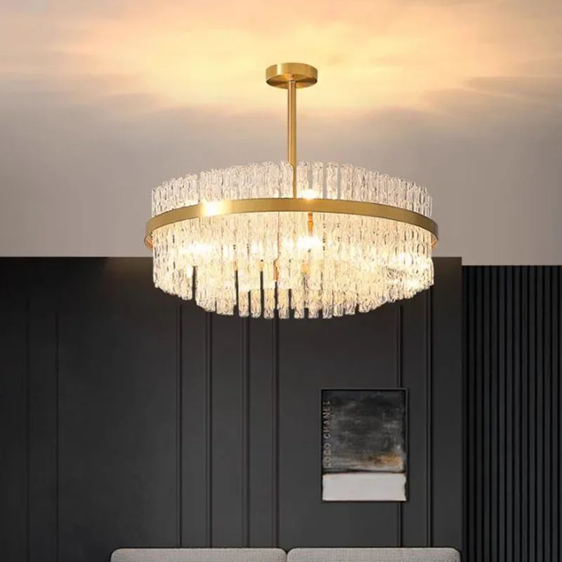 Nordic Ceiling Lamp Pendant Lights Chandelier Crystal Hotel Elegant Pendant Lights Home Decoration Indoor Lighting Lucerna LLPL