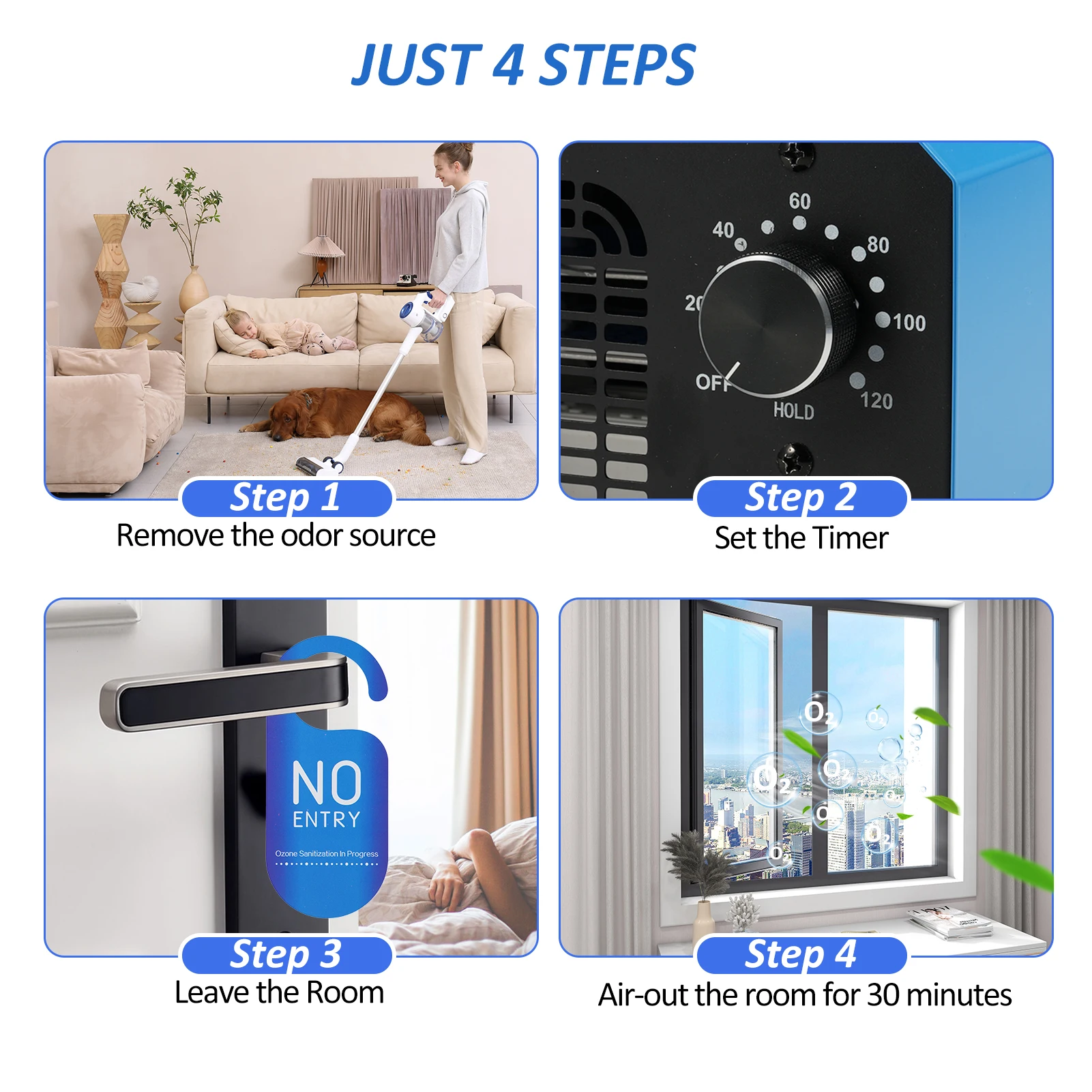 O3 Generator O3 Generator Portable O3 Machine Odor Removal O₃ Ionizer Deodorizer Air Purifier for Home Smoke Car and Pet Room