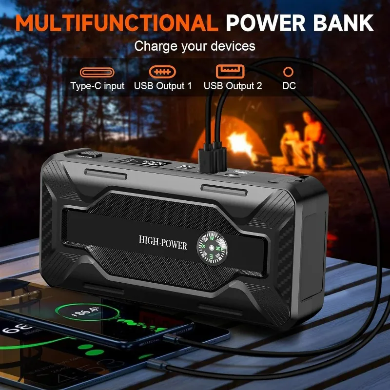 

for 12V Powerful Car Battery Jump Starter Emergency Vehicle Booster Hot Selling