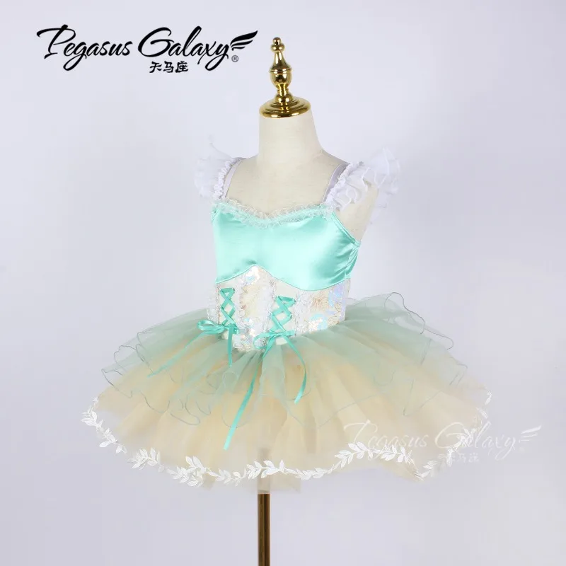 الأطفال الكبار الشاش توتو فستان الباليه ملابس الرقص فستان منفوش مرحلة الأداء الترتر الملابس للنساء الفتيات
