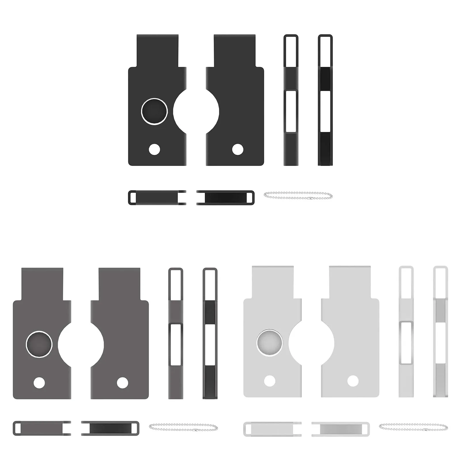Metal Protective Case for YubiKey 5C NFC Metal Hard Shell Case Drop-Proof Security Key Cover Shell with Chain Durable Housing