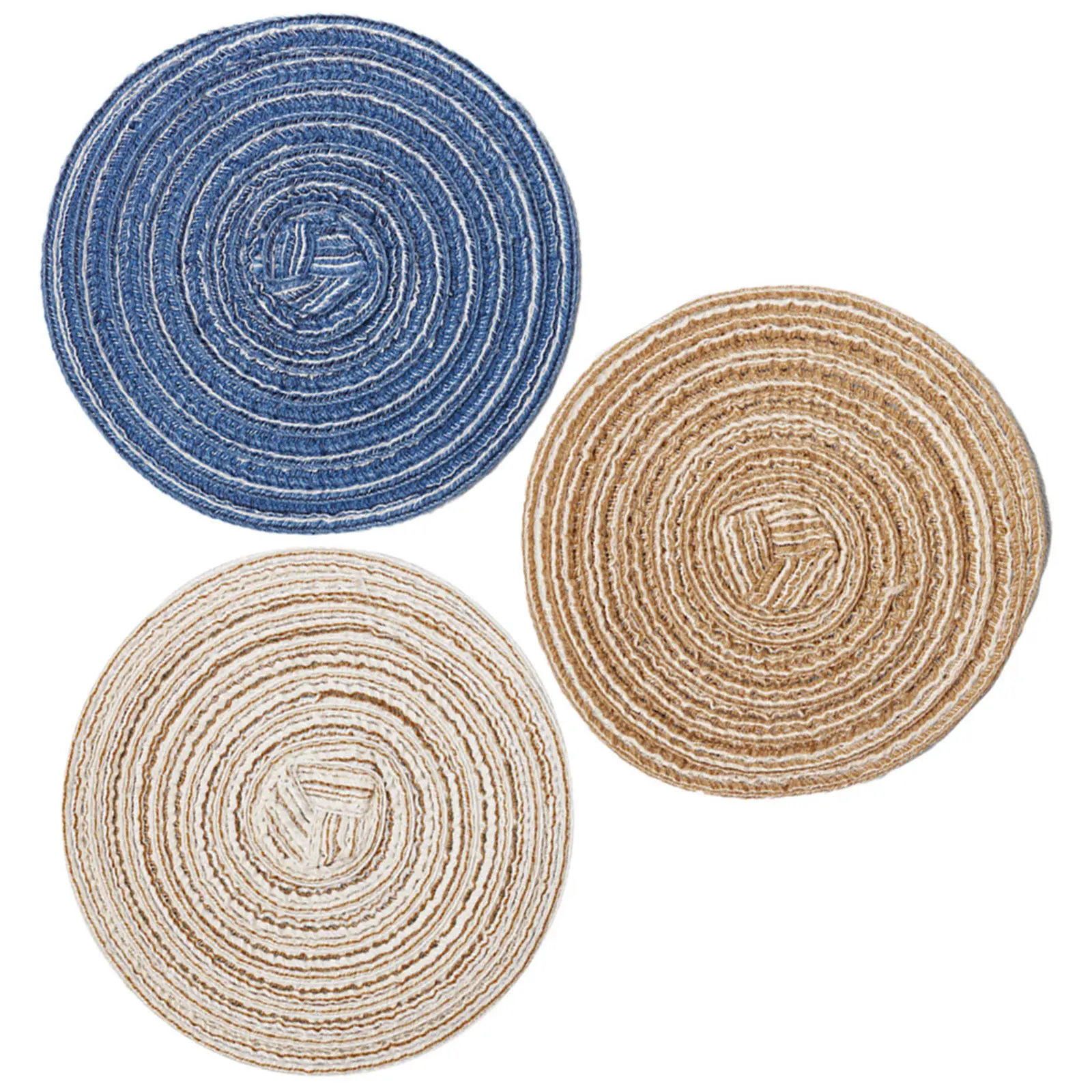 

3Pcs Miniature Floor Carpet Cotton Rope Mini House Accessories Rugs Decoration Small House Supplies Mini Door Mat